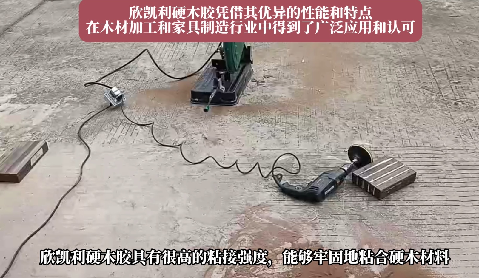 欣凯利硬木胶能够牢固地粘合多种硬木材料，如樱桃木、乌金木、花梨木和硬枫木等