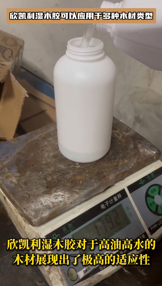 对于高油高水木材，欣凯利湿木胶展现出了极高的适应性
